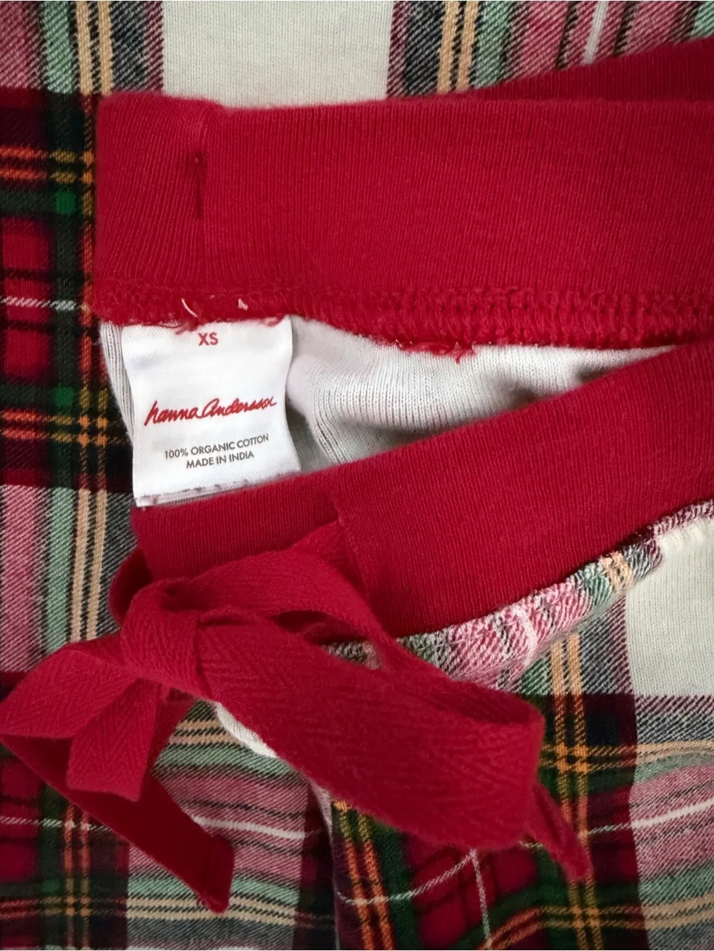 Women’s Hanna Andersson Red and White Plaid Christmas Pajama Set